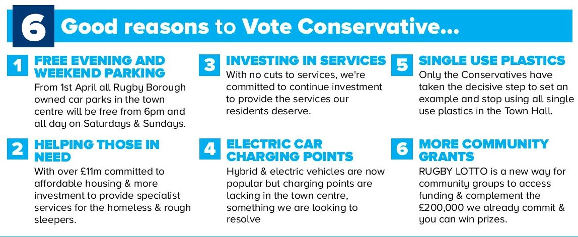 Six Reasons to Vote Conservative in Rugby